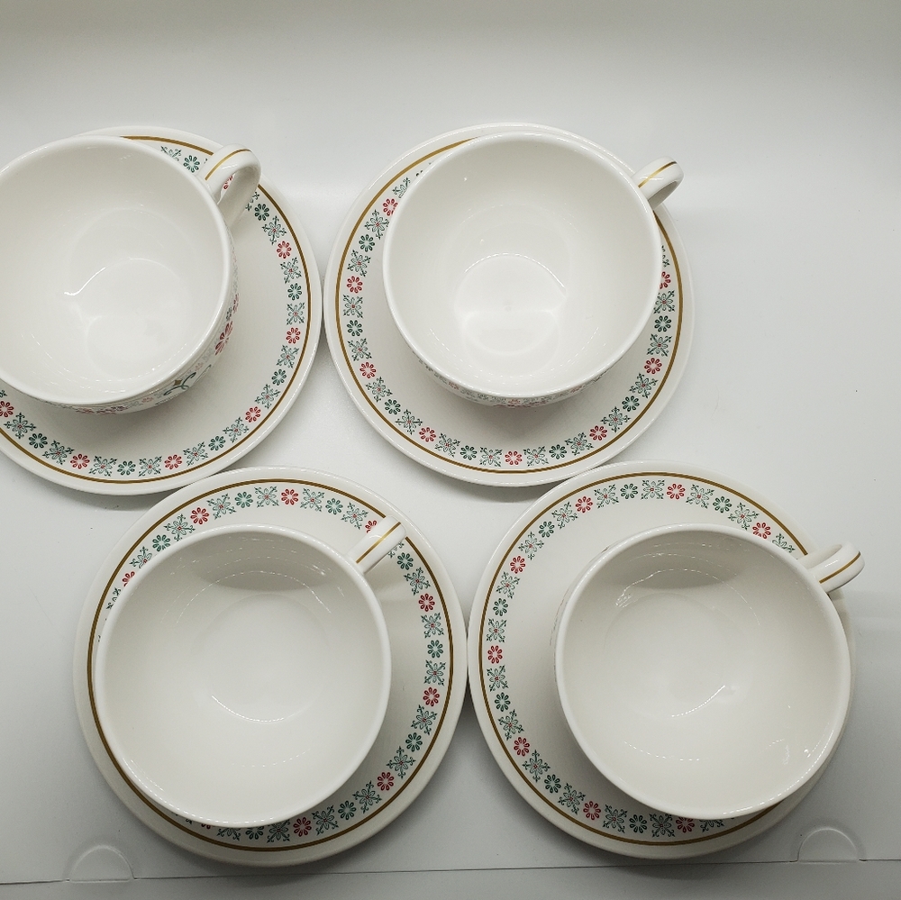 Starbucks Holiday 2006 1 Cup 1 Saucer Set NORDIC Winter Snowflake Cocoa … - Picture 3 of 7